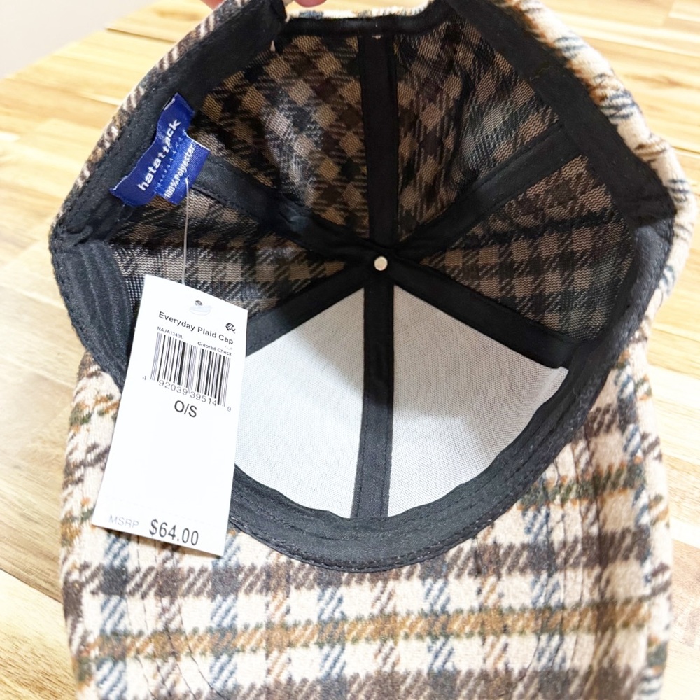 Hat Attack NEW Fall Baseball Cap in Gingham Check… - image 10